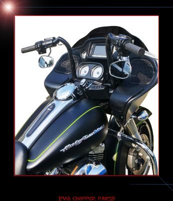 USA MADE JSR CUSTOMBAD ATTITUDE 1 1/4 ROAD GLIDE APE HANGER HANDLEBAR 12 rise gloss black for Harley Road Glide 2015-2019